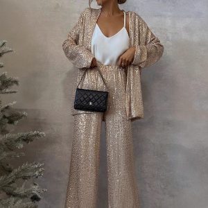 Puff Sleeve Casual Fashionable Comfort Suit