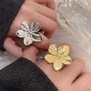 New Flower Ring for Women Simple Temperament Party Jewelry