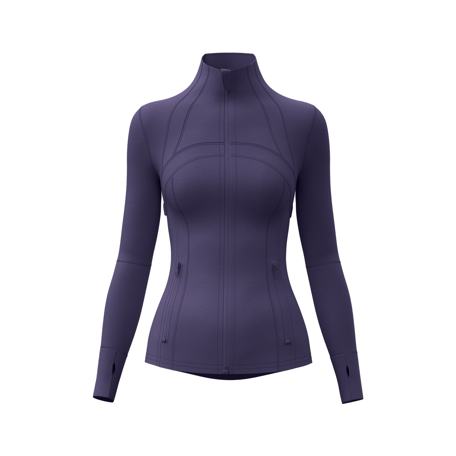 European-style spliced fitness jacket European-style spliced fitness jacket, breathable and stretchable with pockets, suitable for running, cycling, sports and yoga, breathable and stretchable with pockets, suitable for running, cycling, sports and yoga - Image 11