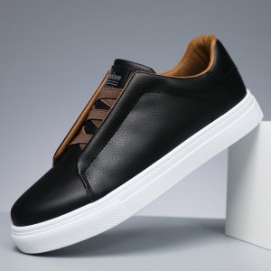Men's stylish solid-color low-top skate shoes