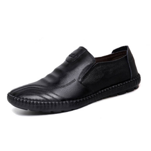 Extratrade men's shoes - Lazy One-Piece Push-On Sneakers for Men - Casual Leather Shoes for Leisure - Outdoor Work Shoes with Soft Soles - Driving Shoes
