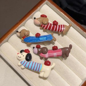 Cute Cartoon Dachshund Hair Barrettes