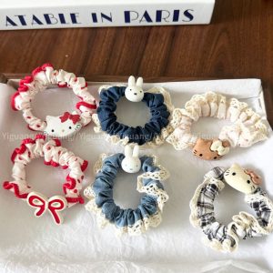 cat lace scrunchie