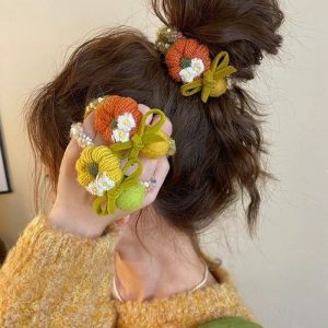 pumpkin hair elastic
