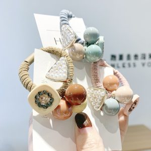 Elegant Pearl Elastic Hair Ties