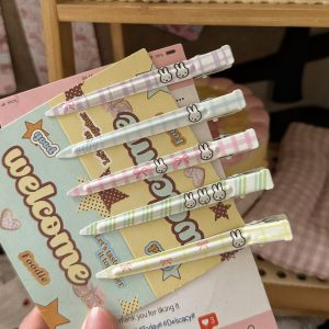 Candy‑Color Plaid Rabbit Long