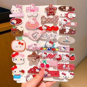 Cartoon KT‑Cat Bangs Hair Clips for Little Girls