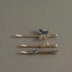 Smoky Tulle Premium Grey Bobby Pin Set