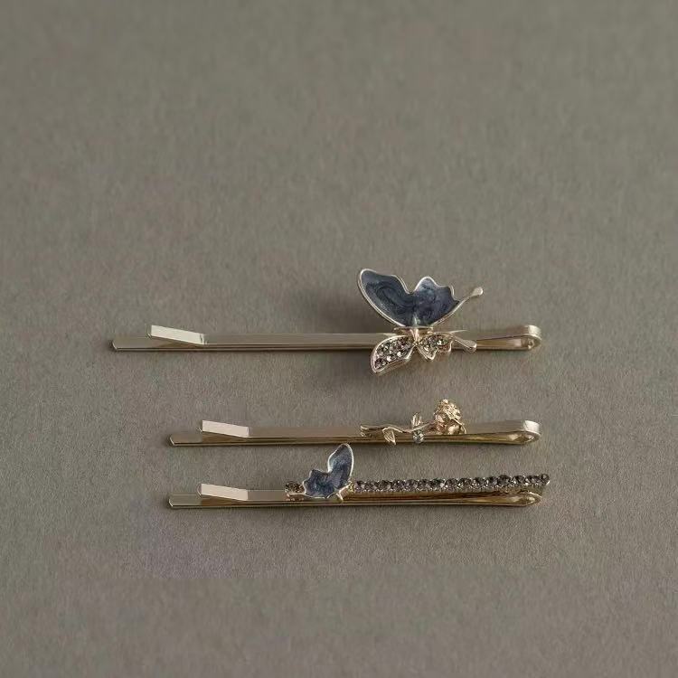 Smoky Tulle Premium Grey Bobby Pin Set