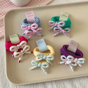 kids floral bow scrunchie