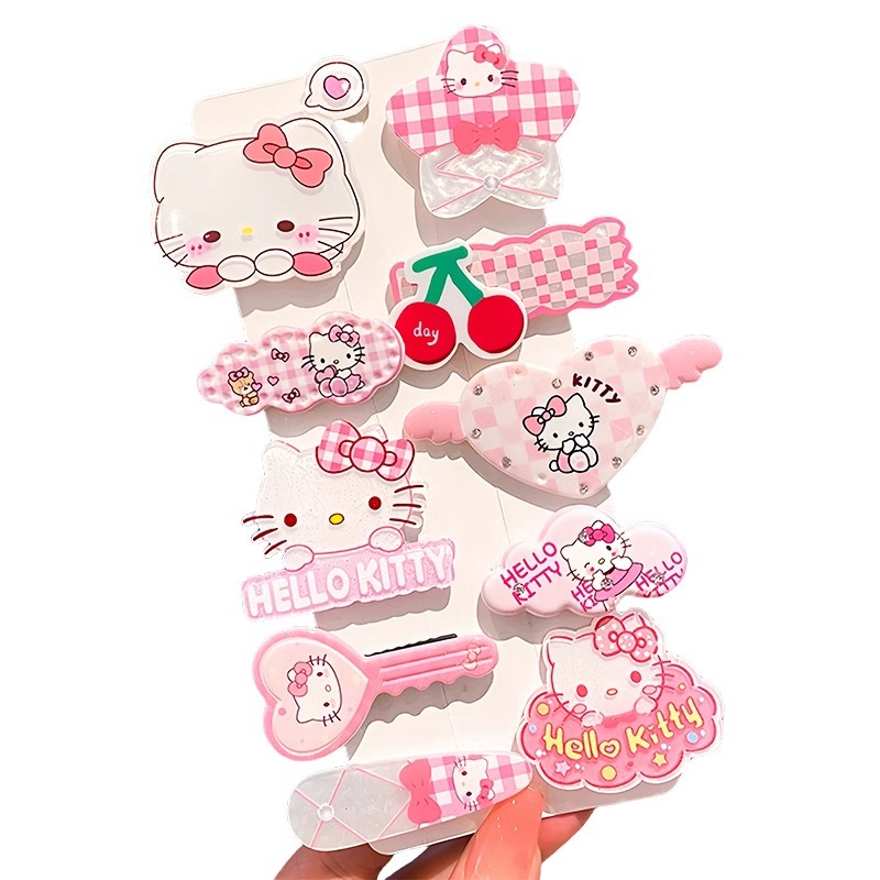Cartoon KT‑Cat Bangs Hair Clips for Little Girls - Image 2