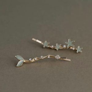 Tidal Heart Fairy‑style French Hair Clip