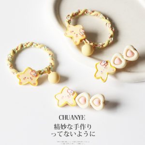 yellow star scrunchie