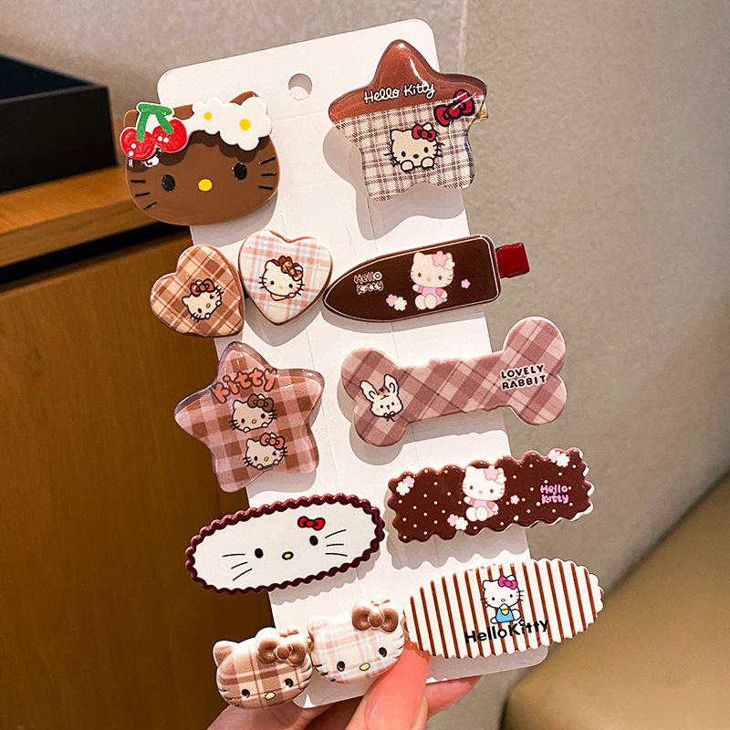 Cartoon KT‑Cat Bangs Hair Clips for Little Girls - Image 3