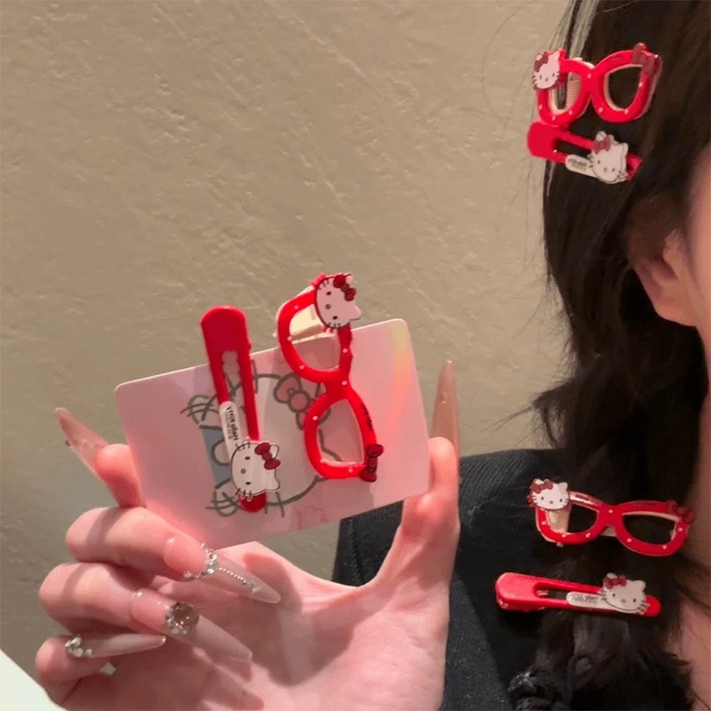 Cute Hello Kitty Duckbill Hair Clip Cartoon Kitty Side Bang Barrette - Image 3