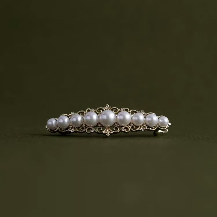 Elegant French White Moonlight Spring Hair Claw