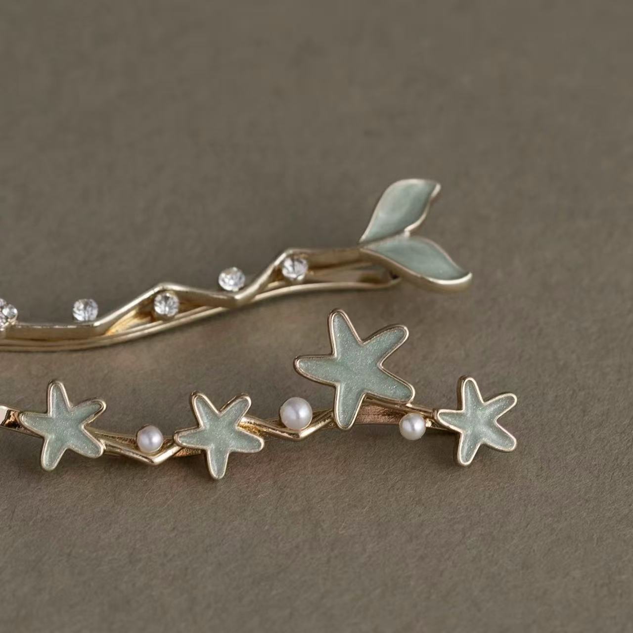 Tidal Heart Fairy‑style French Hair Clip - Image 3