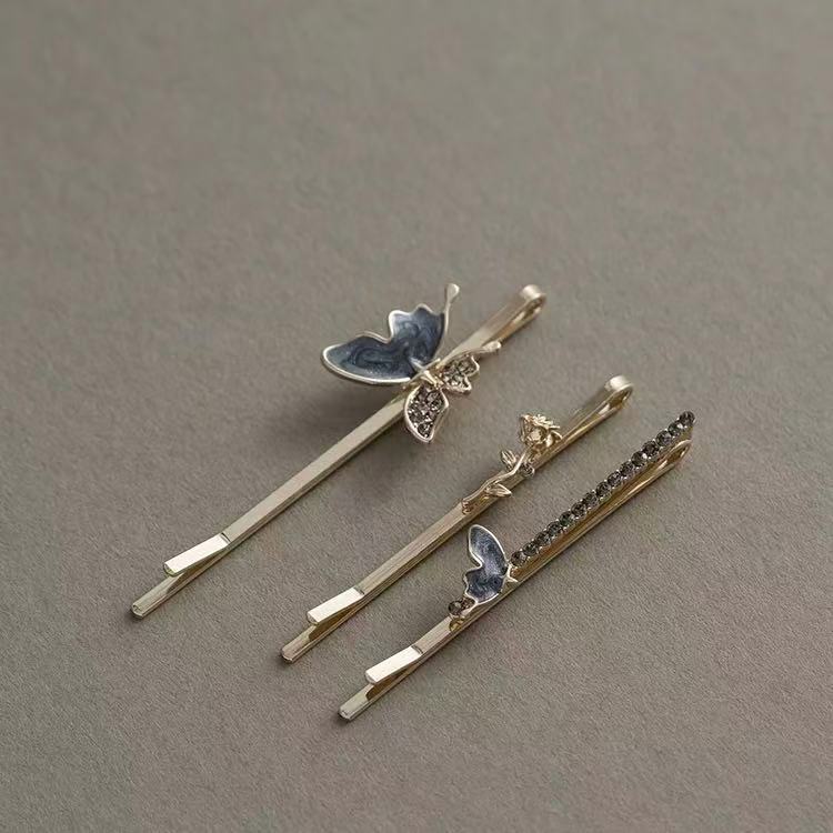 Smoky Tulle Premium Grey Bobby Pin Set - Image 3
