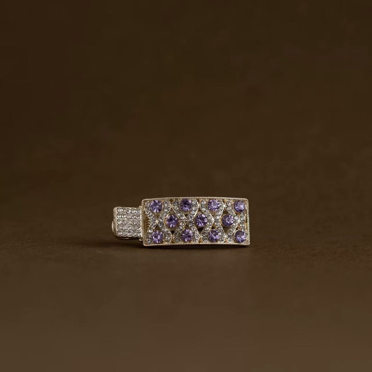 Elegant Rhinestone French Duckbill Hair Clip - Image 3