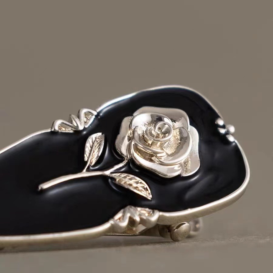 Dark Magenta Flower Small Hair Clip - Image 5