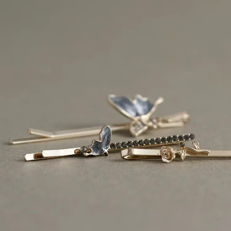 Smoky Tulle Premium Grey Bobby Pin Set - Image 4