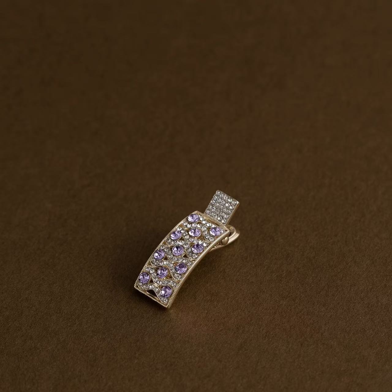 Elegant Rhinestone French Duckbill Hair Clip - Image 4