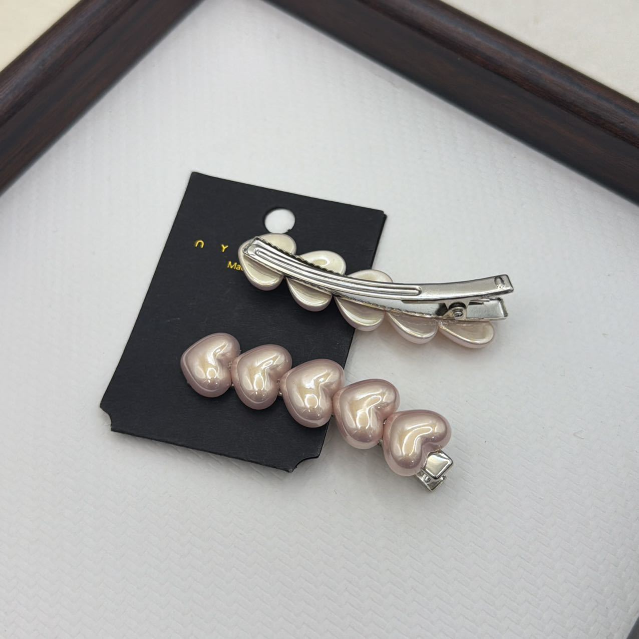 Ins Korean Style Girls Heart Pearl Duckbill Hair Clip - Image 4