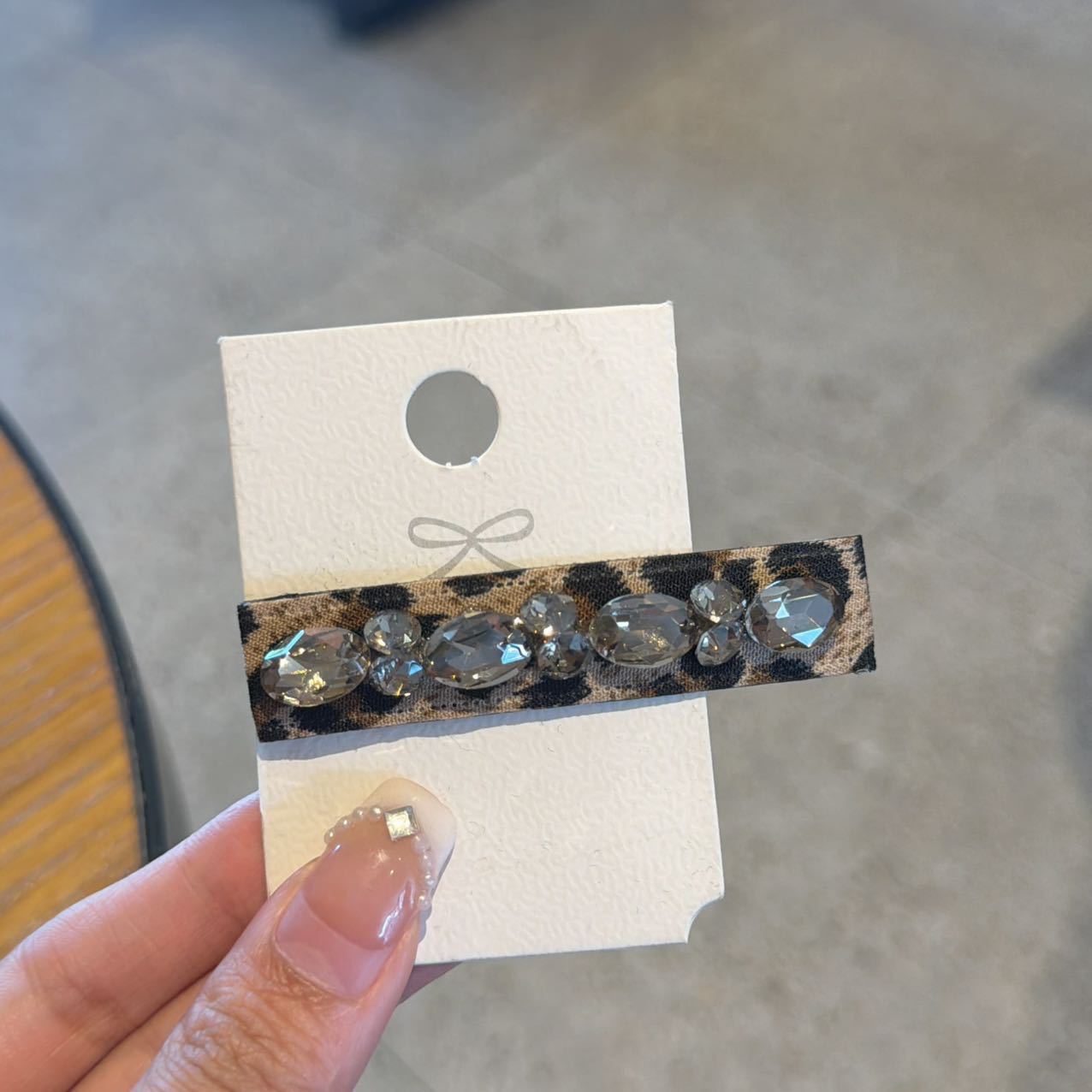 Leopard Print Fabric Square BB Hair Clip - Image 5