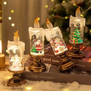 Christmas Snow Globe Candle Light