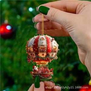 Christmas Hot Air Balloon Santa
