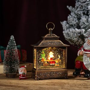 Christmas Snow Globe Music Light Santa Night Light