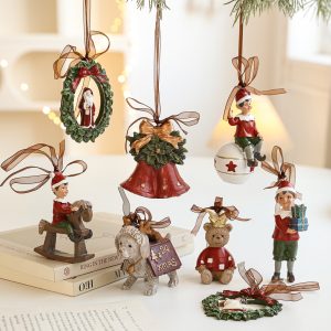 Vintage 3D Colorful Bells Christmas Tree Ornaments