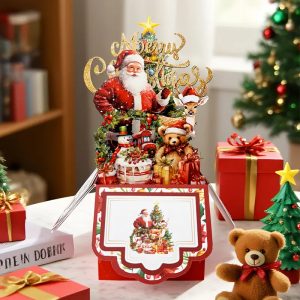 Santa Box 3D Pop Up Christmas Greeting Card