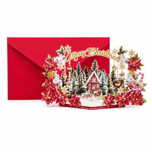3D Pop Up Wreath Christmas Tabletop Card