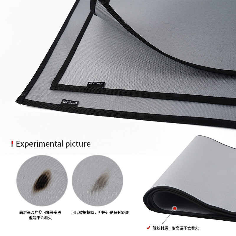 camping fire pit mat