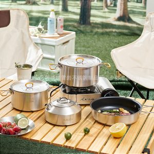 304 Stainless Steel Camping Cookware Set