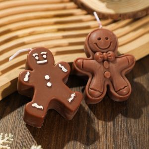 Gingerbread Man Scented Candle Christmas Decor