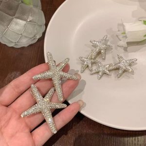Exquisite Sparkly Starfish Hair Clip