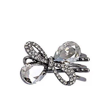 Elegant large sparkly rhinestone bow hair clip - Image 3
