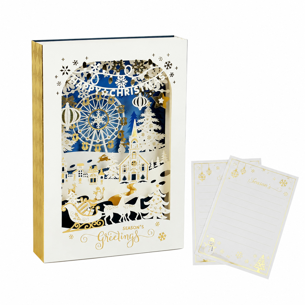 Book Style 3D Pop-Up Christmas Greeting Card - Image 4