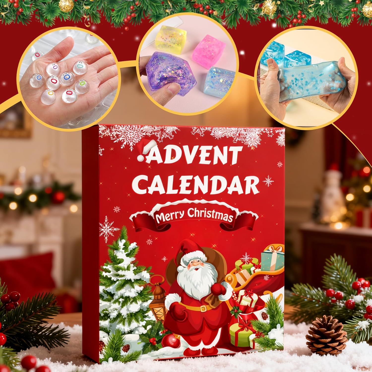 Squishy Advent Calendar 2026, Fidget Christmas Countdown Calendar, 24 Days of Surprises Squishy Toys Box, Xmas Toys for Sock Stuffing & Christmas Gift - Image 5