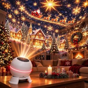 Magical Christmas Projection Night Light | Plug & Play HD Projector Indoor | Christmas Projector Led Lights Indoor | Holiday Projection Night Light | Proyector de navidad para Habitación - Amazon.com