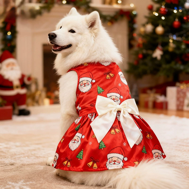 Christmas Halloween Pet Dress & Vest T-Shirt, Holiday Puppy Clothes for Small Medium Large Dogs