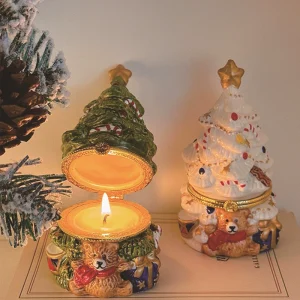 Luxury Bear Christmas Tree Ceramic Scented Candle