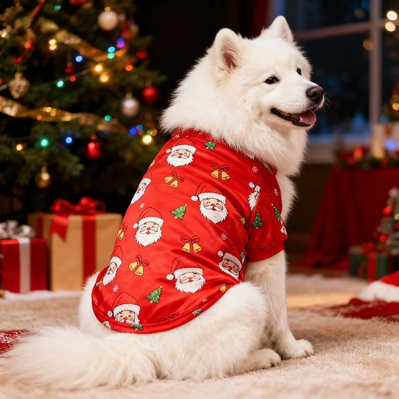 Christmas Halloween Pet Dress & Vest T-Shirt, Holiday Puppy Clothes for Small Medium Large Dogs - Image 2