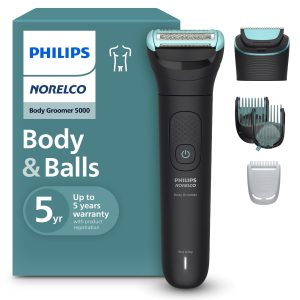 Philips Norelco Body Groomer 5000, Body & Balls, Dual Head Trimmer & Shaver