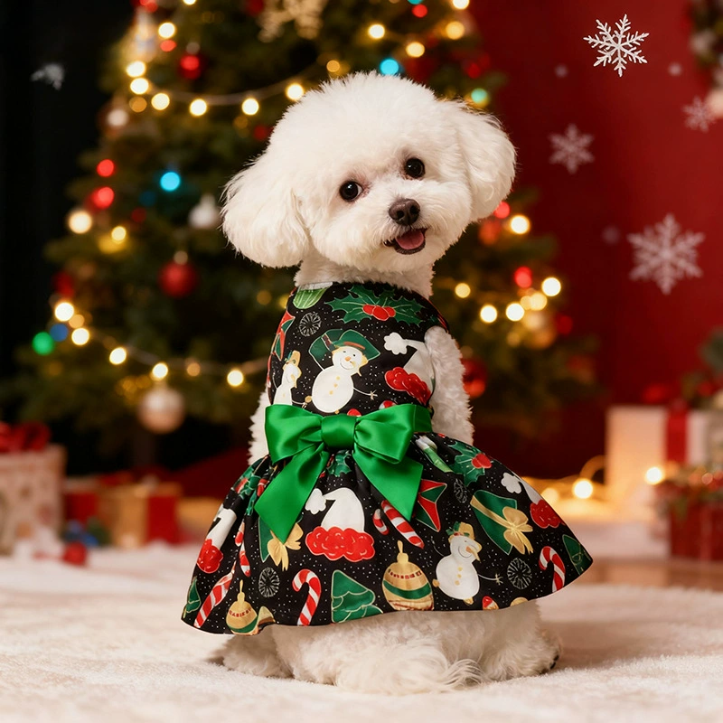 Christmas Halloween Pet Dress & Vest T-Shirt, Holiday Puppy Clothes for Small Medium Large Dogs - Image 4