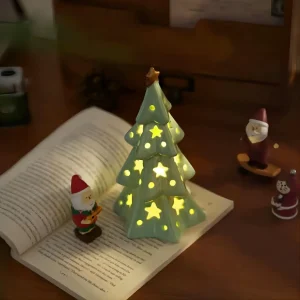 Cute Ceramic Star Christmas Tree Night Light