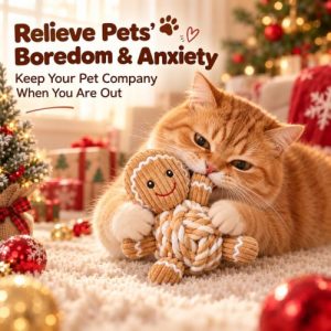 Christmas Dog Squeak Toys, Interactive Dog Toys for Aggressive Chewers
